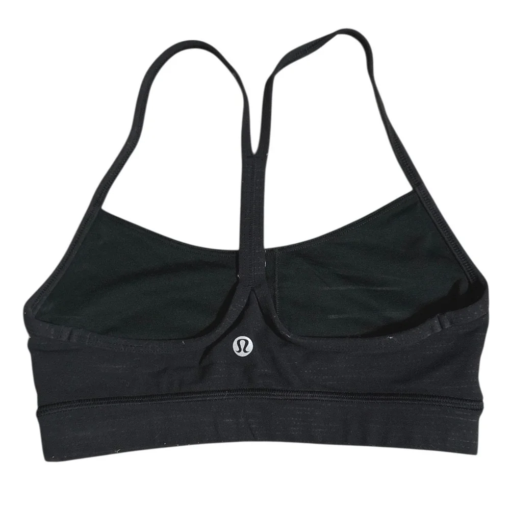 Lululemon‎ Flow Y Bra Nulu Black Sports Bra Size 2